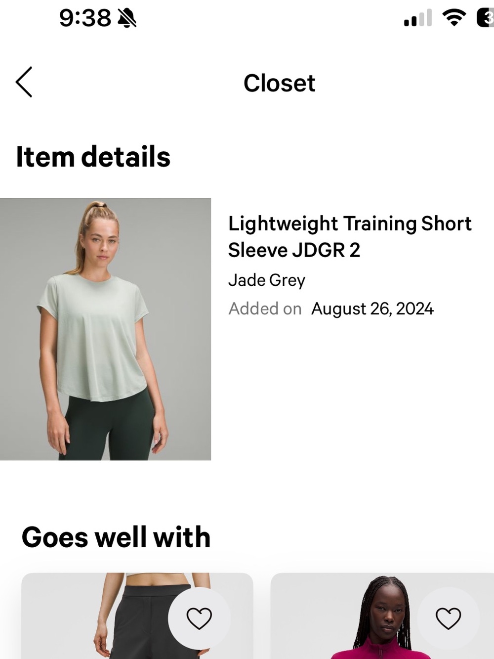 lululemon athletica Jade Grey Lightweight Training Short Sleeve Top